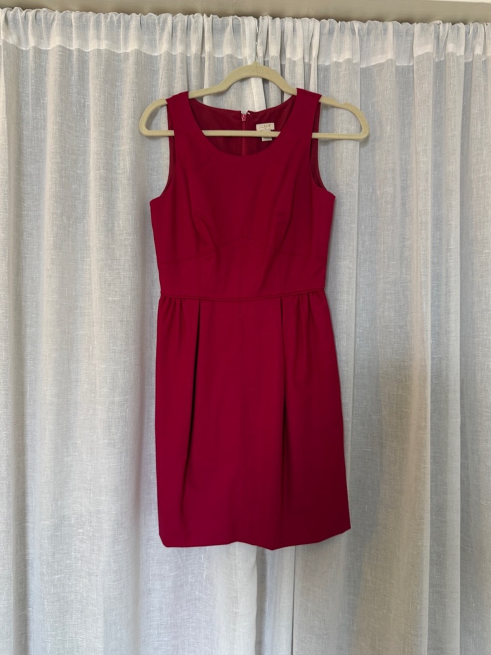 J. Crew Sleeveless Magenta Sheath Dress